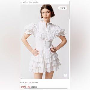 Urban outfitters Amy Jane London mini dress Lacey white girly dress